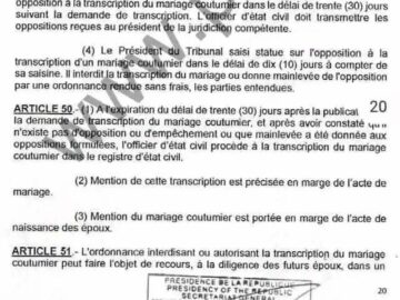 Actualité: Le mariage coutumier obtient une valeur juridique au Cameroun.