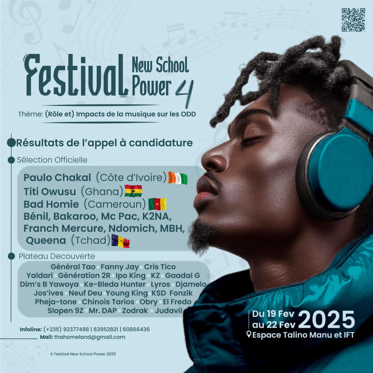 FESTIVAL NEW SCHOOL POWER 4 : Un camerounais dans la liste 