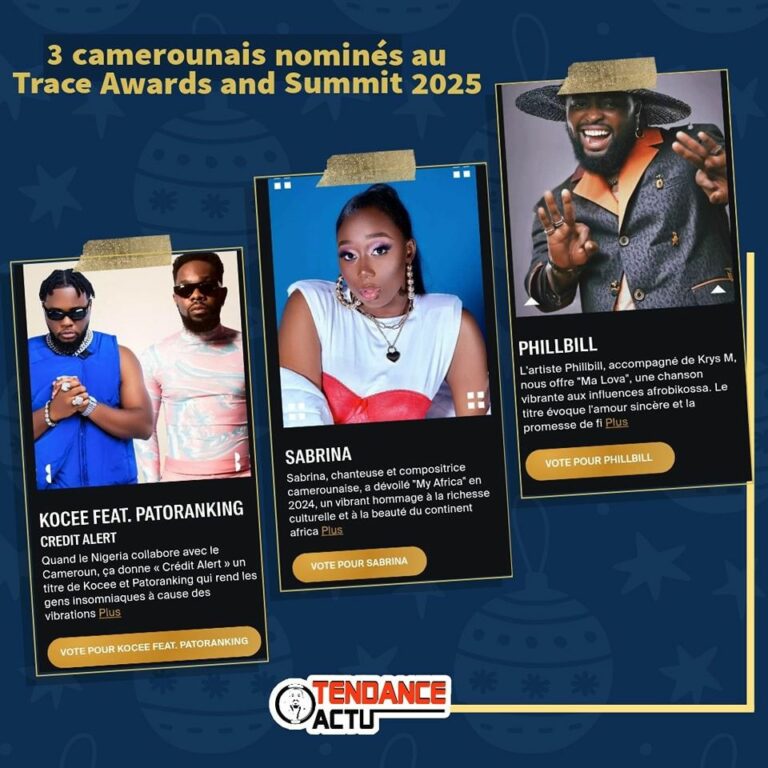 PEOPLE / MUSIQUE: 02 Camerounais rejoignent Sabrina aux Trace Awards & Festival 2025