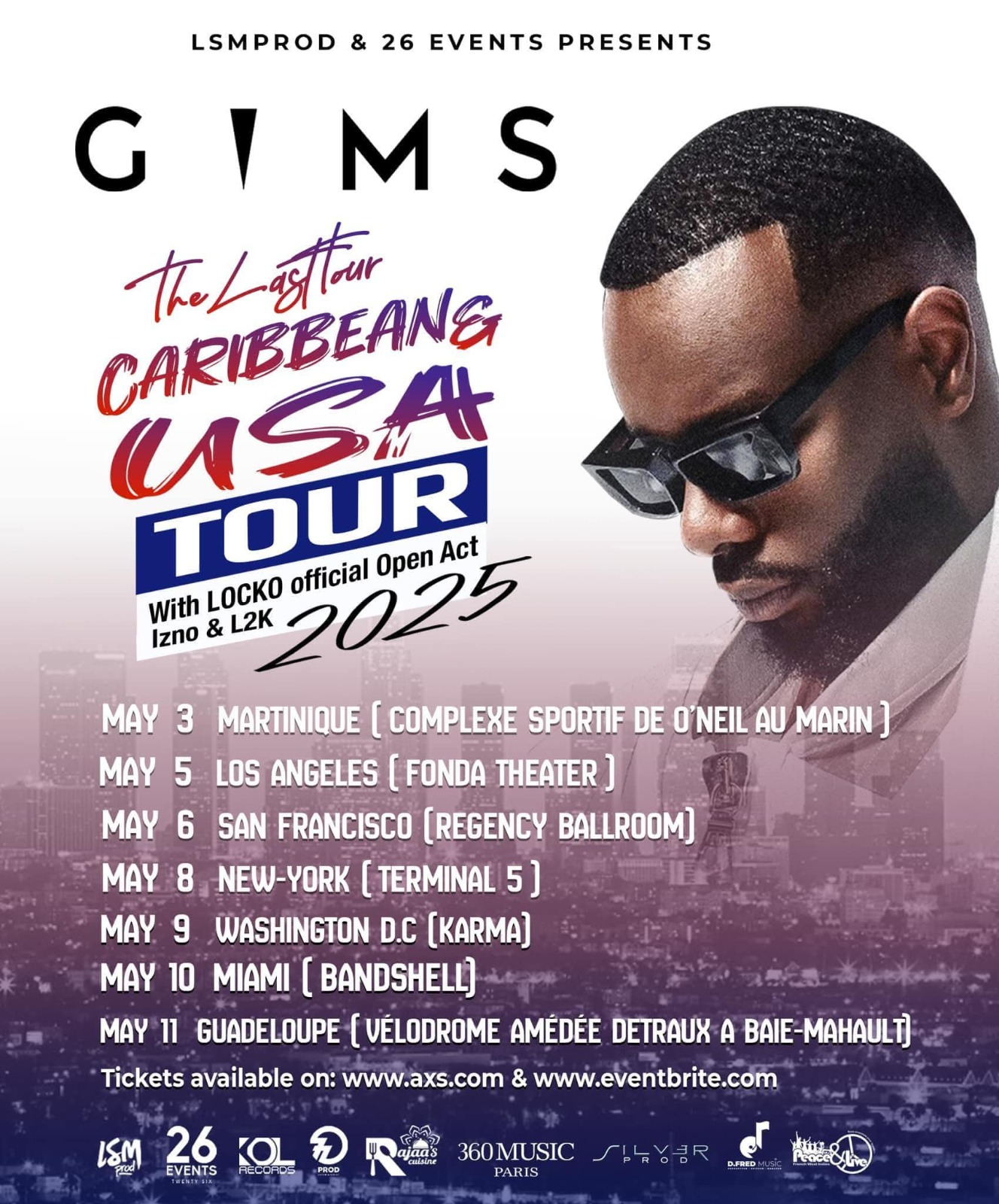 Concert : LOCKO rejoint "The Last Tour Caribbeans USA" de GIMS