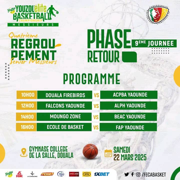 BASKETBALL ÉLITE SENIORS MESSIEURS (CMR) : LA PHASE RETOUR ANNONCÉE