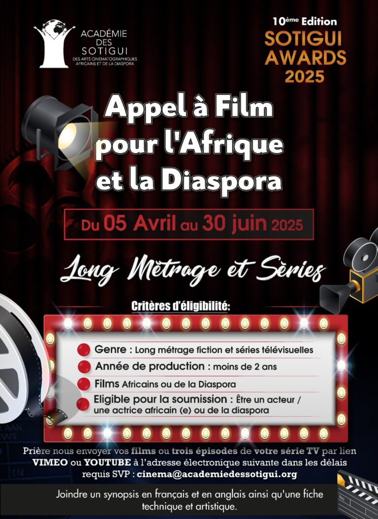 APPEL À FILMS : La 10ᵉ édition des SOTIGUI AWARDS 2025 est lancée