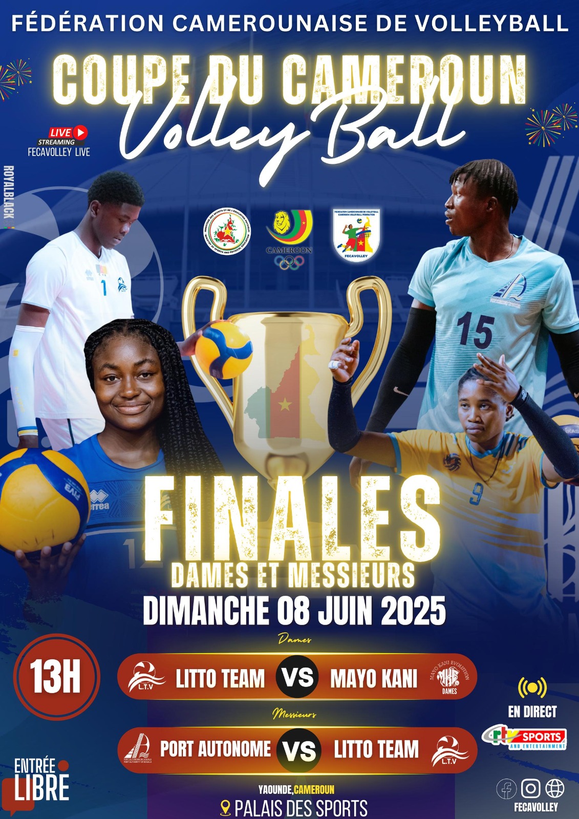 Coupe du Cameroun de Volleyball : les finalistes sous les projecteurs