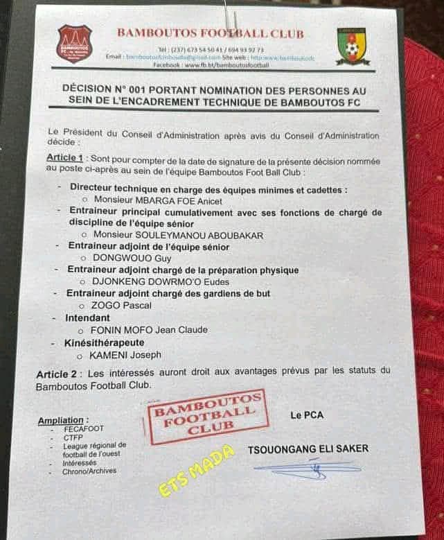 Bamboutos de Mbouda : Souleymanou Aboubakar à la rescousse