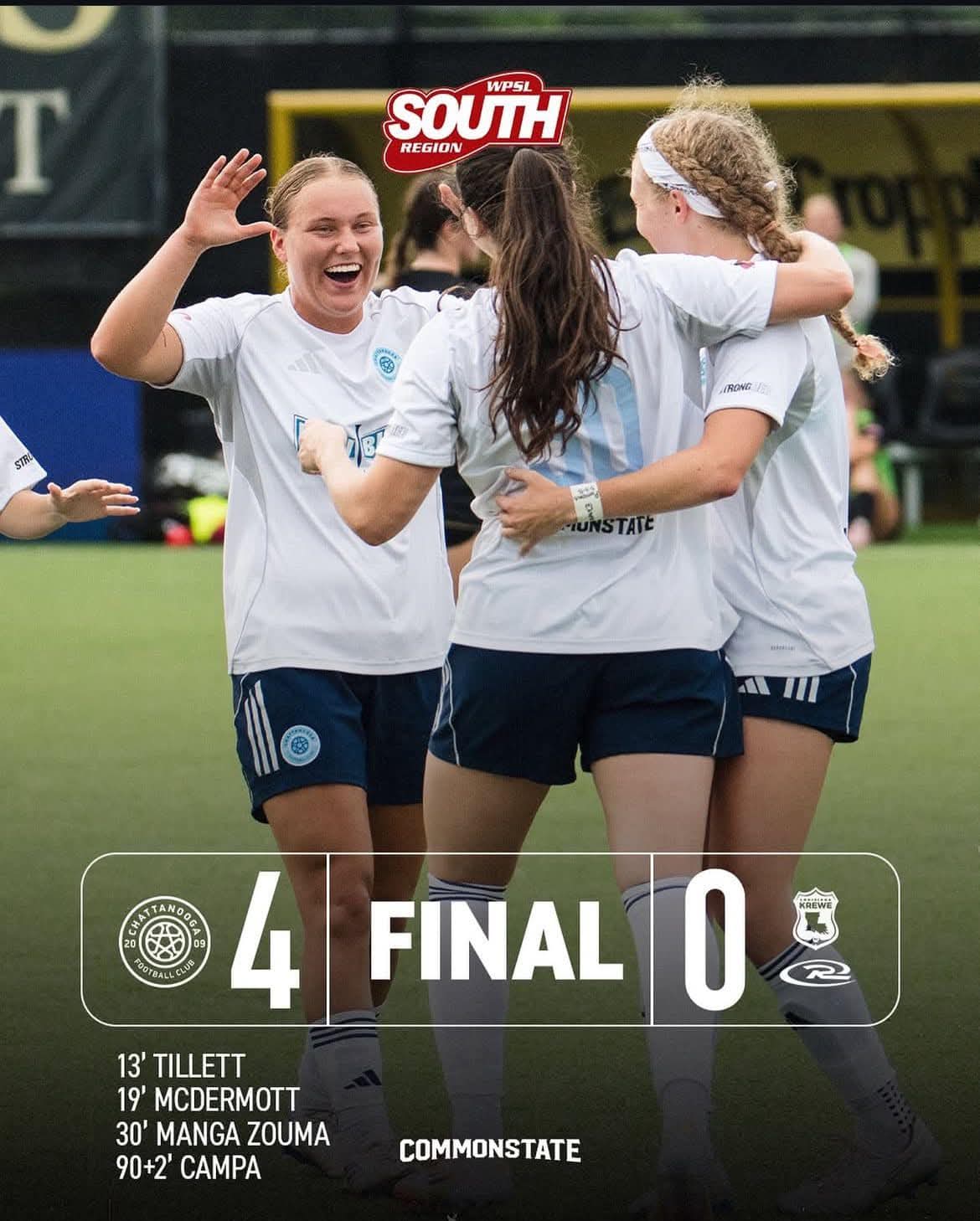 Women's Premier League Soccer : Manga Zouma et Chattanooga FC championnes 2025
