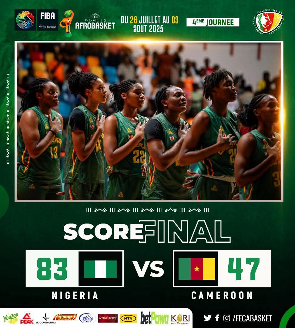 Afrobasket Dames 2025: majestueuses face au Cameroun , les D'Tigress filent en demi-finale