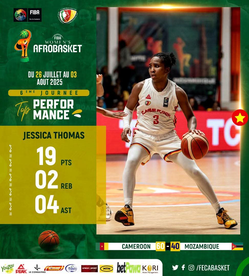 Afrobasket Dames 2025: le Cameroun bat le Mozambique et termine 5eme