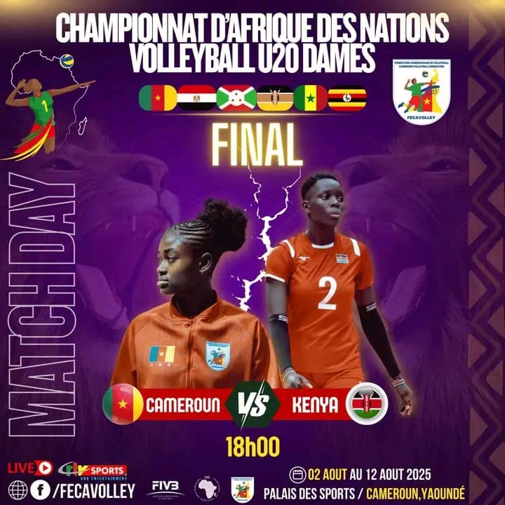 CHAN U20 Volley Féminin 2025 : le Cameroun à un pas de la gloire !