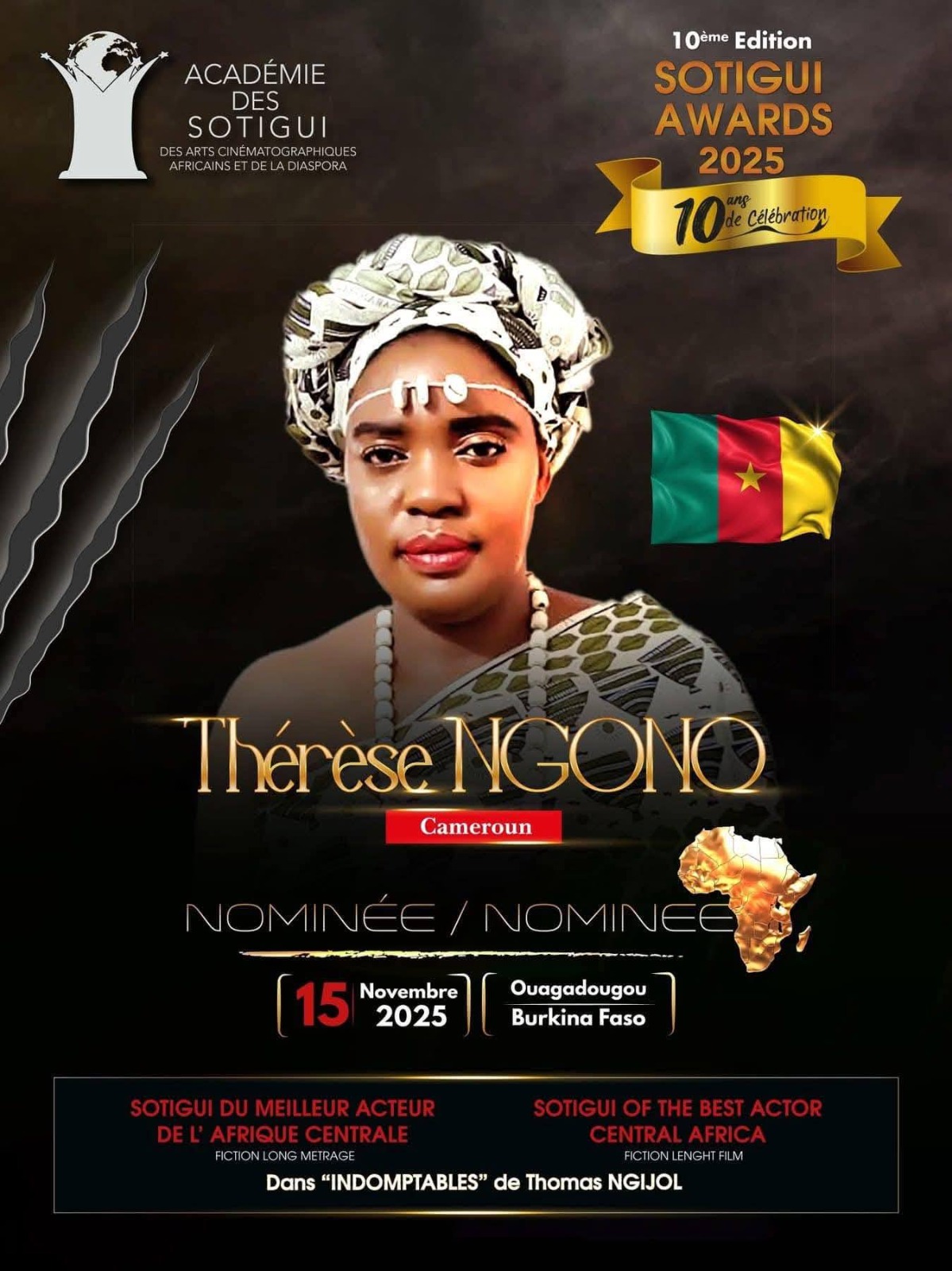 Sotigui Awards : les votes sont ouverts, quatre Camerounais en lice