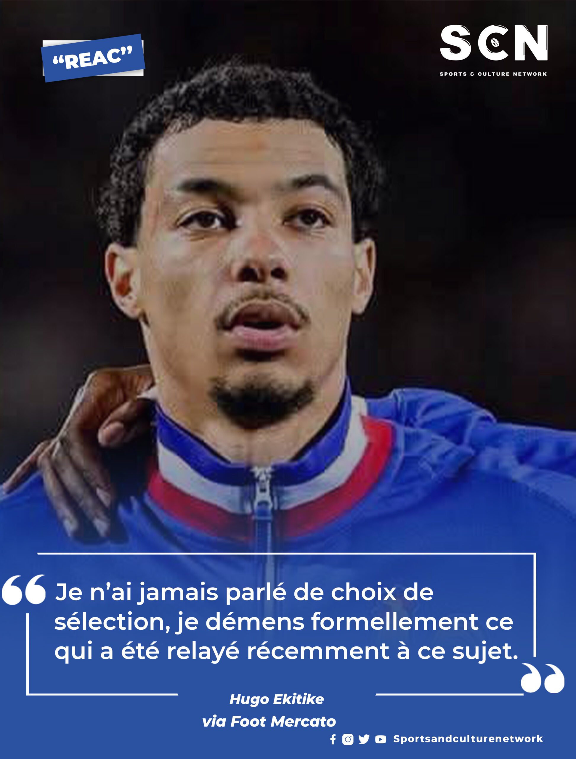 Hugo Ekitike : « Je n’ai jamais parlé de choix de sélection »