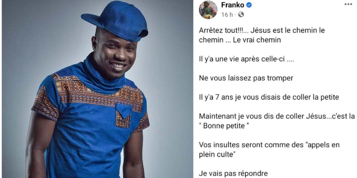 Reconversion : de la musique mondaine au gospel, Franko continue de chanter pour le Christ