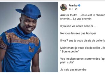Reconversion : de la musique mondaine au gospel, Franko continue de chanter pour le Christ