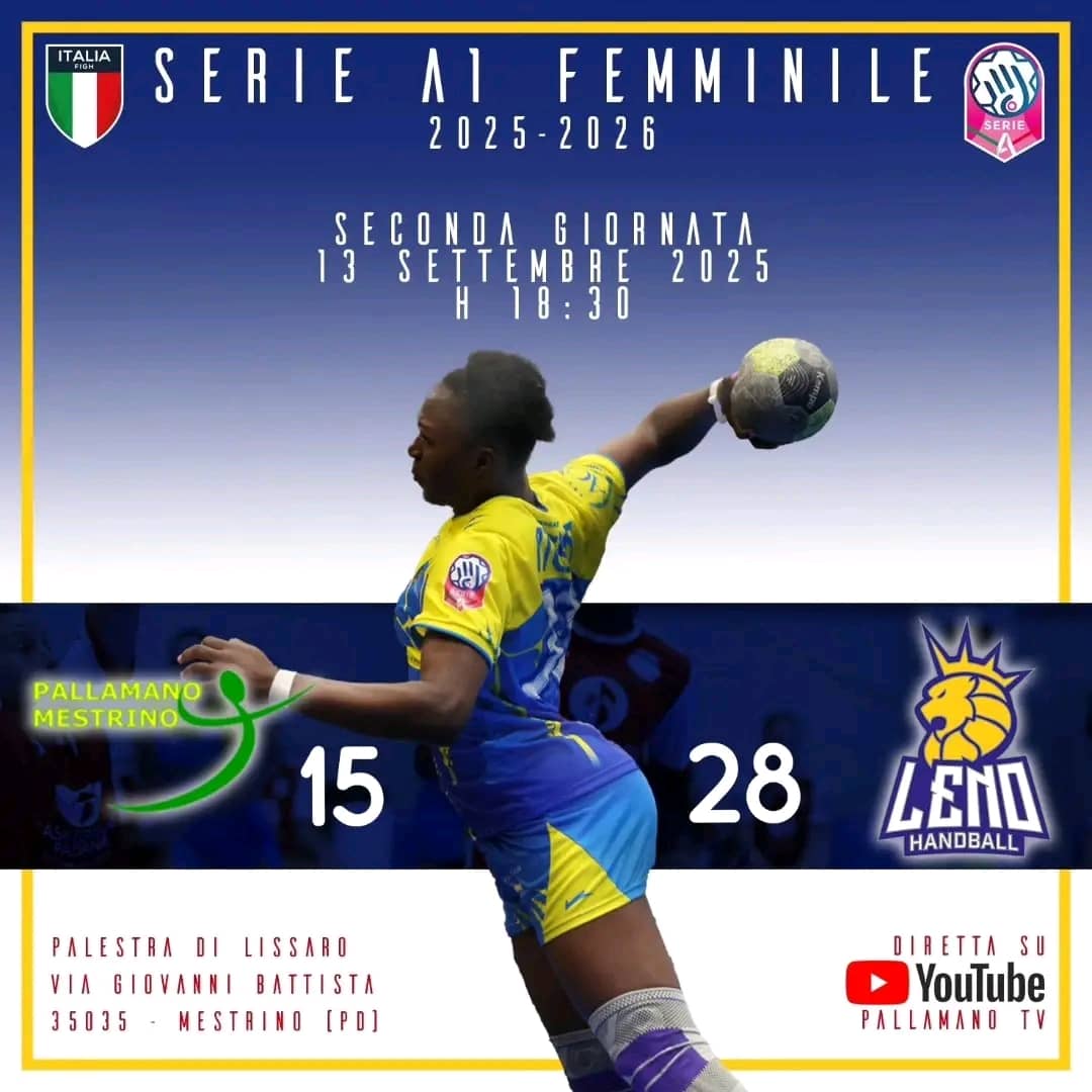 Handball Série A1 italienne féminine : Ateba en feu, Leno enchaîne une 2e victoire 