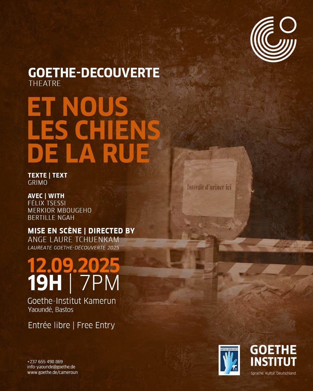 Théâtre : « Et nous les chiens de la rue » d’Ange Laure Tchuenkam était en représentation le week-end dernier à l’Institut Goethe