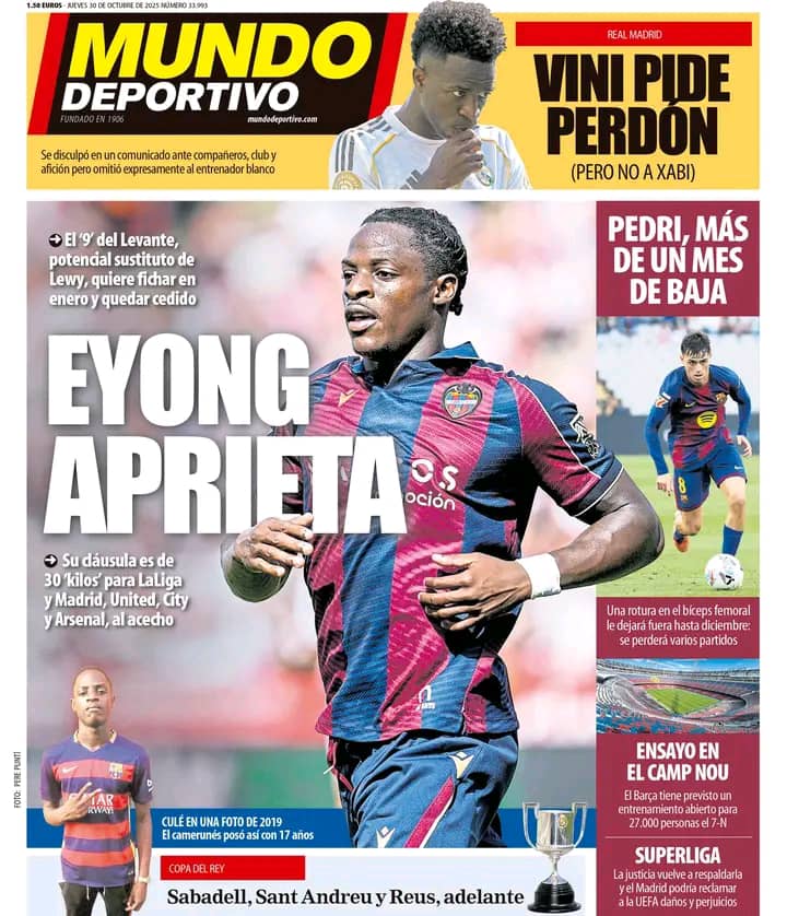 MERCATO : Etta Eyong met la pression au Barça