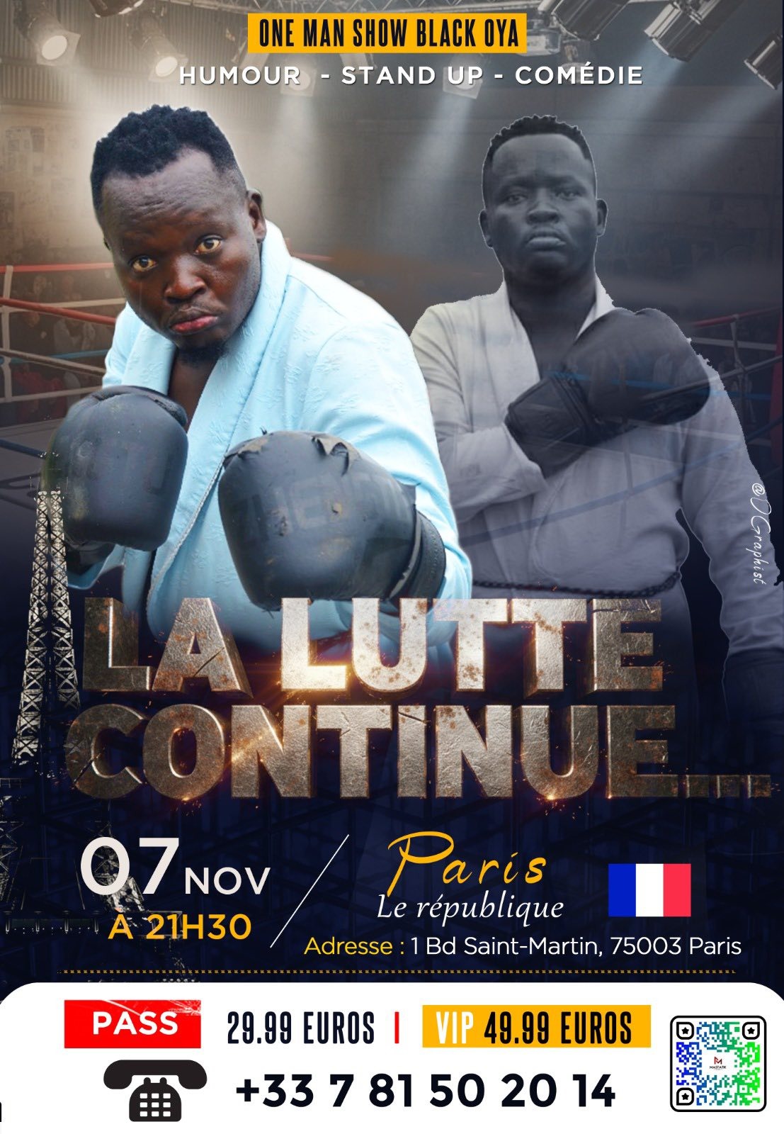 Spectacle : Black Oya en tournée en Europe les 7, 8 et 15 novembre prochains