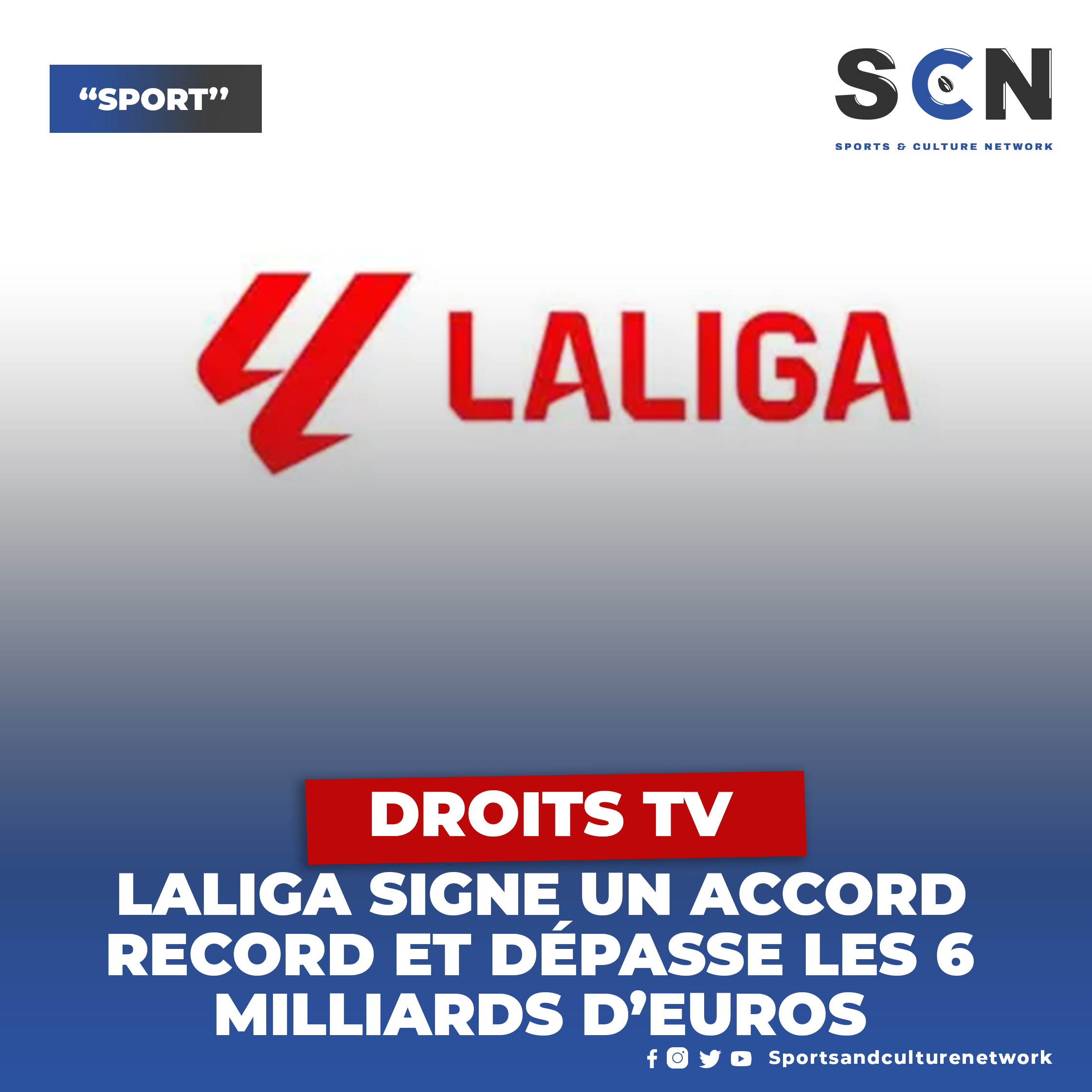 Droits TV : LALIGA signe un accord record et dépasse les 6 milliards d’euros