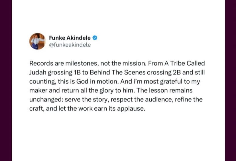 Cinéma : Funke Akindele devient la cinéaste africaine la plus rentable