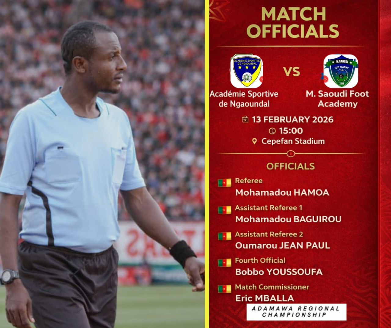 Championnats régionaux : un arbitrage stratégique pour lancer la saison dans l’Adamaoua