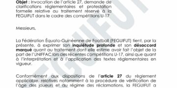 Uniffac U17 : la Feguifut ne décolère pas
