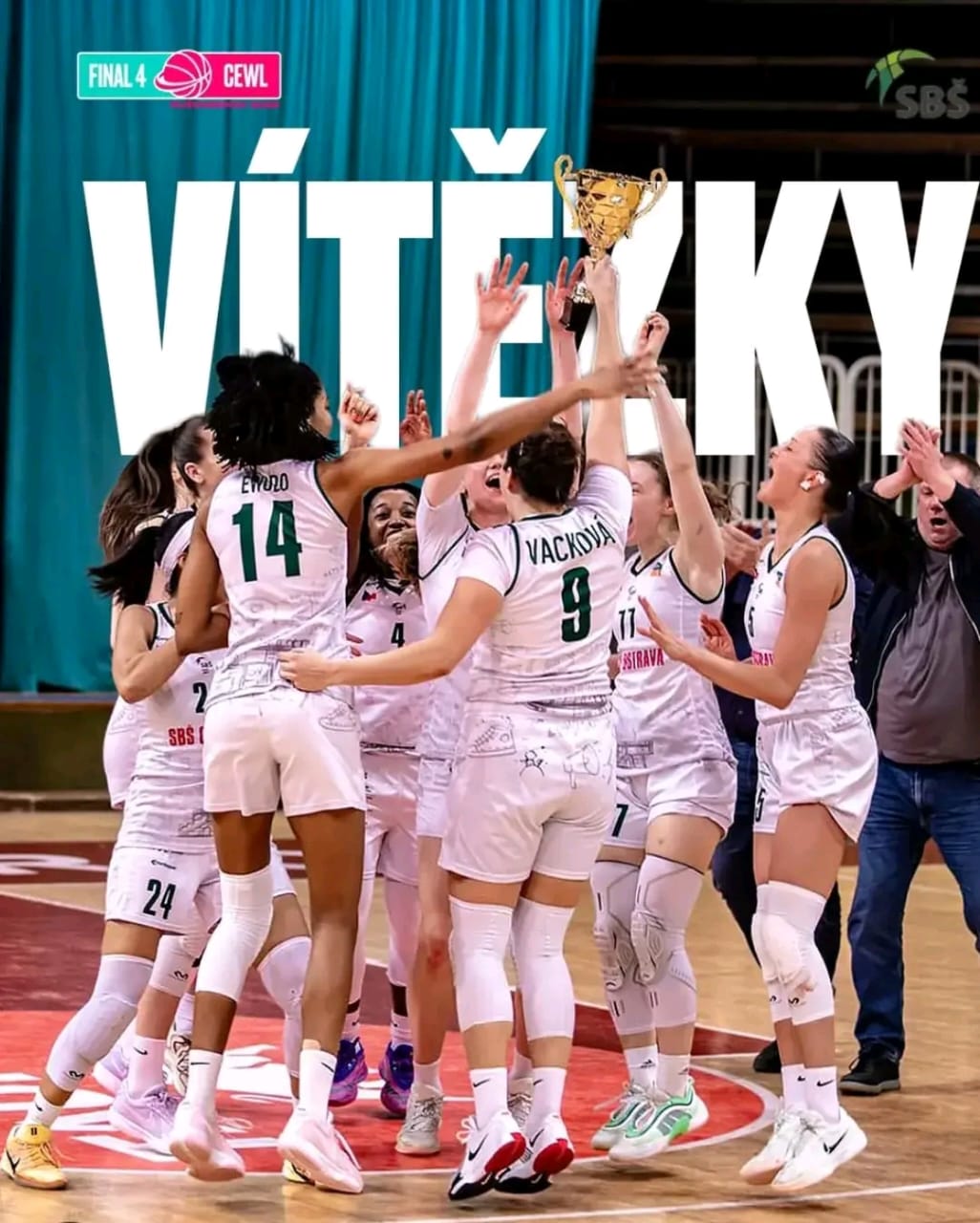 Marina Ewodo championne de la Central Europe Women’s League avec SBŠ Ostrava