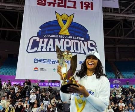 Volleyball : Laetitia Moma sur le toit de la V-League sud-coréenne