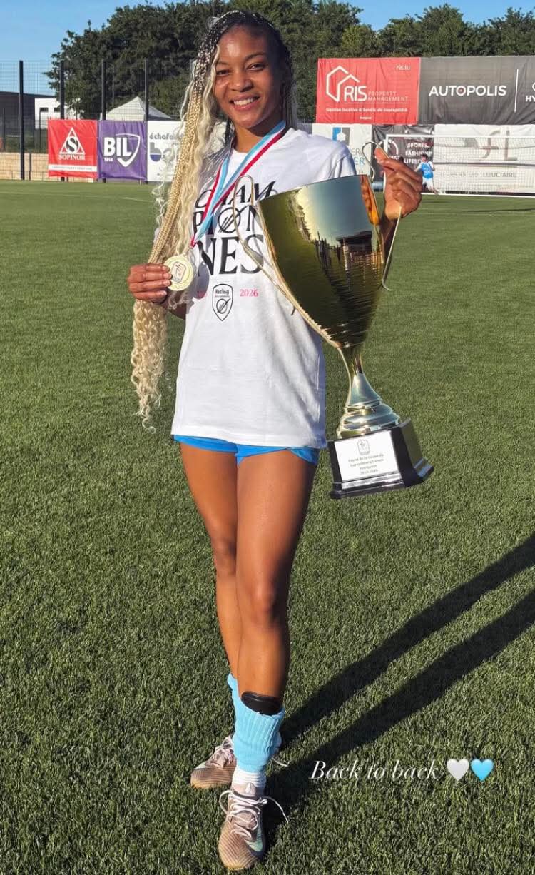 Football : Mireille Tchengang conclut une saison de rêve avec un doublé historique au Luxembourg