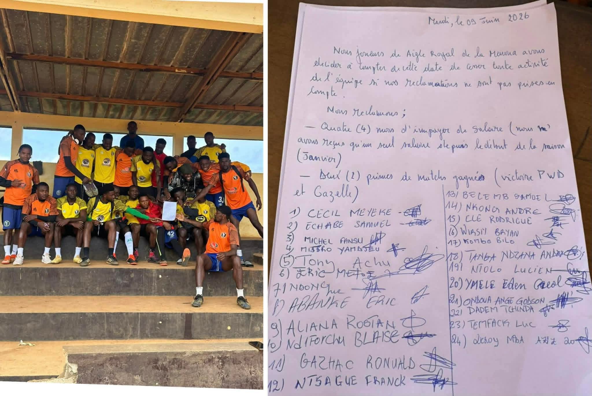 Aigle Royal de la Menoua : les joueurs boycottent les entraînements pour réclamer leurs salaires