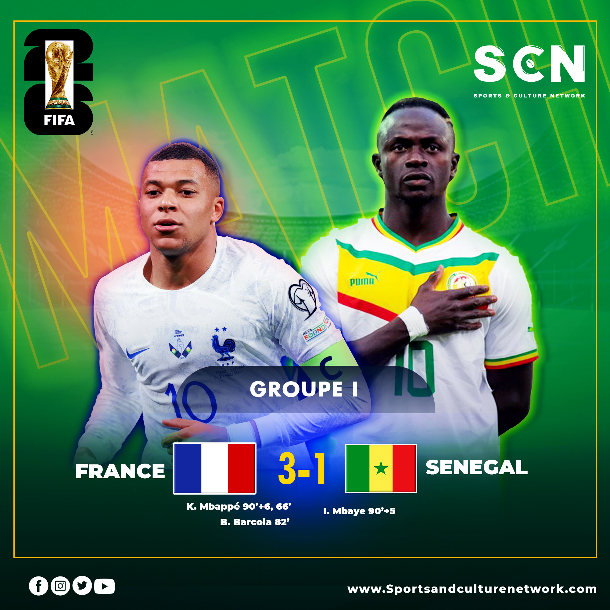 Mbappé assomme le Sénégal et propulse la France en tête du groupe I