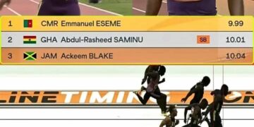 Athlétisme : Emmanuel Eseme s'impose à Budapest en 9"99