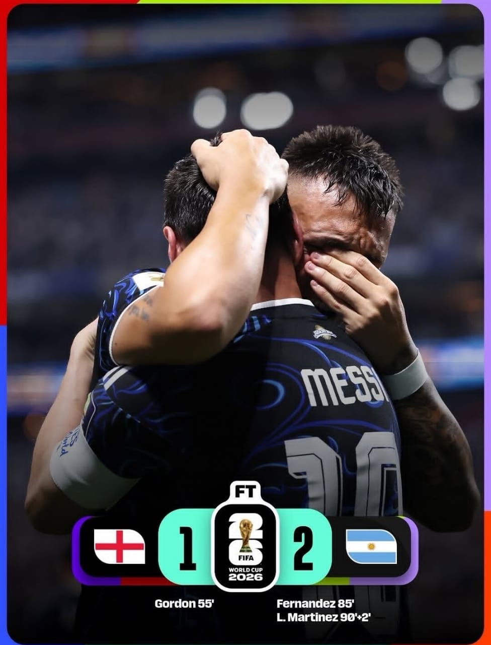 Mondial 2026 : l'Argentine renverse l'Angleterre grâce à un Messi inspiré