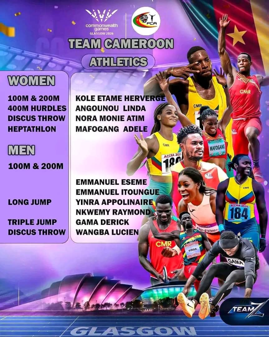 Glasgow 2026 : les Lions indomptables de l’athlétisme lancent la quête des médailles