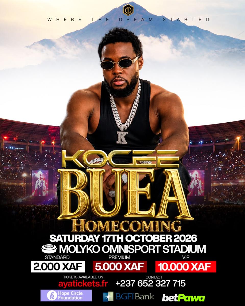 Kocee revient là où tout a commencé : rendez-vous le 17 octobre à Buea