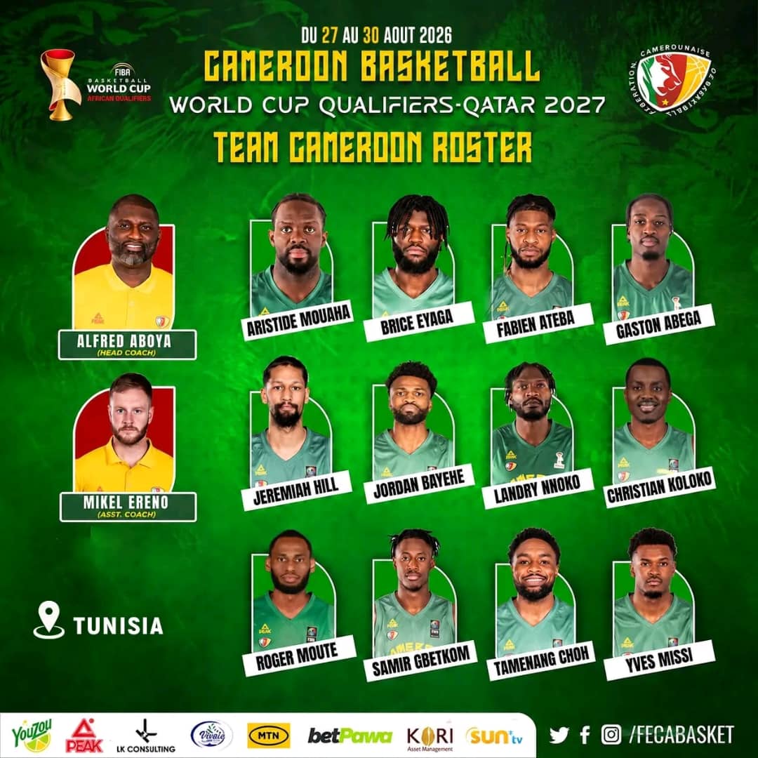 Eliminatoires coupe du monde Fiba Qatar 2027 : le Cameroun sort l’artillerie lourde à Radès