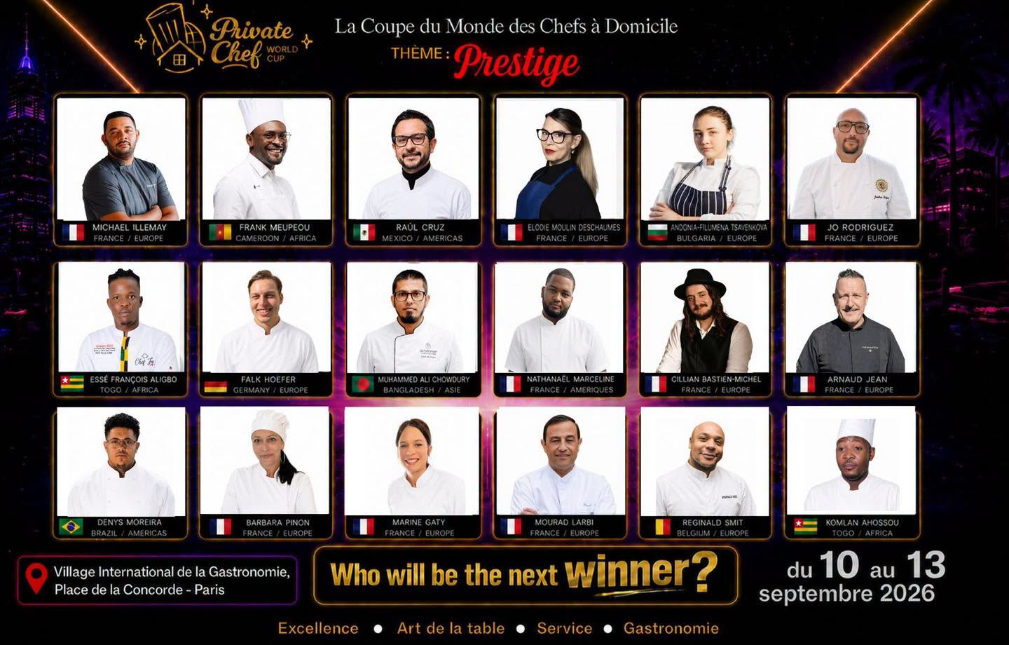 Gastronomie : Frank Meupeou, le « Chef Cuisto », représentera le Cameroun à la Private Chef World Cup