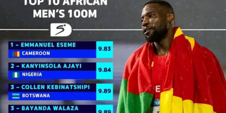 Athlétisme : 9"83 Emmanuel Esseme domine la hiérarchie Africaine
